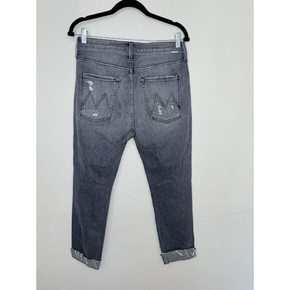 Mother The Scrapper Cuff Ankle Fray Jeans in Unstitched In The Dark Size 27 R2 - Picture 2 of 9